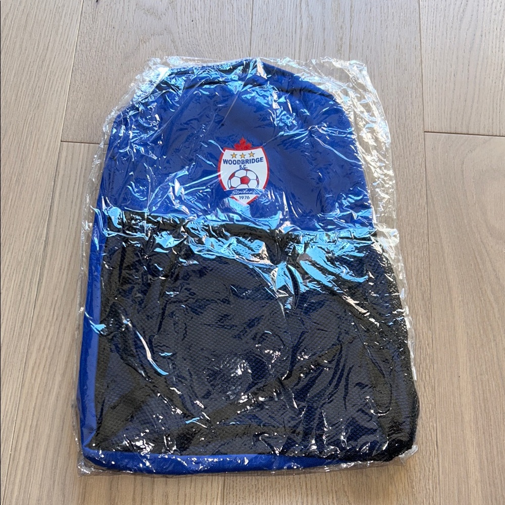 Blue and Black Soccer Backpack